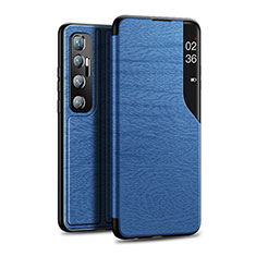 Custodia Portafoglio In Pelle Cover con Supporto per Xiaomi Mi 10 Ultra Blu