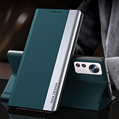 Custodia Portafoglio In Pelle Cover con Supporto per Xiaomi Mi 12 Pro 5G Verde