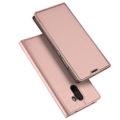 Custodia Portafoglio In Pelle Cover con Supporto per Xiaomi Pocophone F1 Oro Rosa