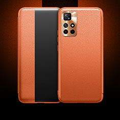 Custodia Portafoglio In Pelle Cover con Supporto per Xiaomi Redmi Note 11T 5G Arancione