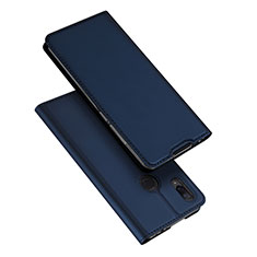 Custodia Portafoglio In Pelle Cover con Supporto per Xiaomi Redmi Note 7 Blu