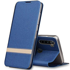 Custodia Portafoglio In Pelle Cover con Supporto per Xiaomi Redmi Note 8T Blu