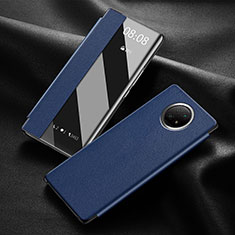 Custodia Portafoglio In Pelle Cover con Supporto per Xiaomi Redmi Note 9 5G Blu