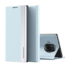 Custodia Portafoglio In Pelle Cover con Supporto Q01H per Xiaomi Mi 10i 5G Cielo Blu