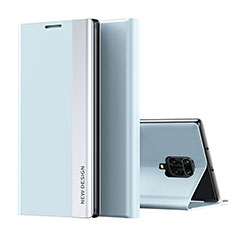 Custodia Portafoglio In Pelle Cover con Supporto Q01H per Xiaomi Poco M2 Pro Cielo Blu