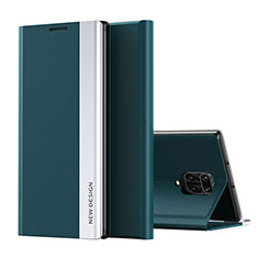 Custodia Portafoglio In Pelle Cover con Supporto Q01H per Xiaomi Poco M2 Pro Verde
