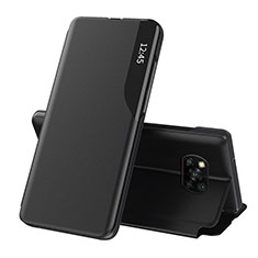 Custodia Portafoglio In Pelle Cover con Supporto Q01H per Xiaomi Poco X3 NFC Nero