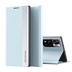Custodia Portafoglio In Pelle Cover con Supporto Q01H per Xiaomi Poco X4 NFC Cielo Blu