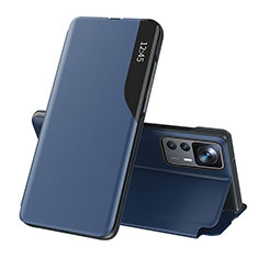 Custodia Portafoglio In Pelle Cover con Supporto Q02H per Xiaomi Mi 12T 5G Blu