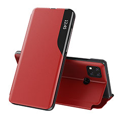 Custodia Portafoglio In Pelle Cover con Supporto Q02H per Xiaomi POCO C3 Rosso