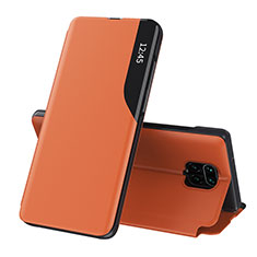 Custodia Portafoglio In Pelle Cover con Supporto Q02H per Xiaomi Poco M2 Pro Arancione