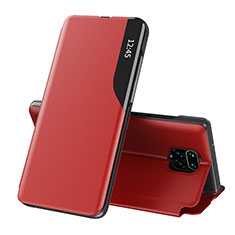 Custodia Portafoglio In Pelle Cover con Supporto Q02H per Xiaomi Redmi Note 9 Pro Max Rosso