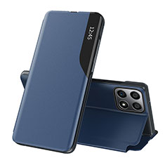 Custodia Portafoglio In Pelle Cover con Supporto QH1 per Huawei Honor 70 Lite 5G Blu