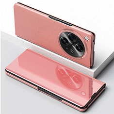 Custodia Portafoglio In Pelle Cover con Supporto QH1 per OnePlus Open 5G Oro Rosa