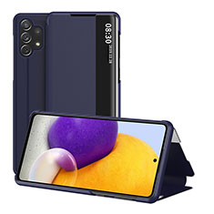 Custodia Portafoglio In Pelle Cover con Supporto QH1 per Samsung Galaxy A32 5G Blu