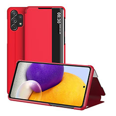 Custodia Portafoglio In Pelle Cover con Supporto QH1 per Samsung Galaxy A32 5G Rosso