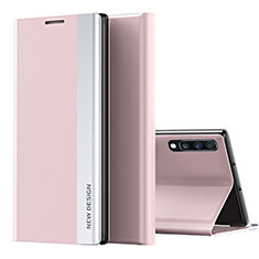 Custodia Portafoglio In Pelle Cover con Supporto QH1 per Samsung Galaxy A70S Oro Rosa
