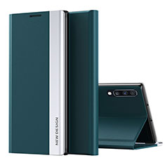Custodia Portafoglio In Pelle Cover con Supporto QH1 per Samsung Galaxy A70S Verde