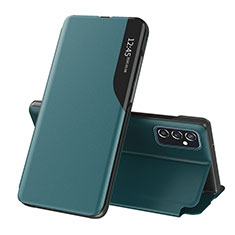 Custodia Portafoglio In Pelle Cover con Supporto QH1 per Samsung Galaxy F23 5G Verde