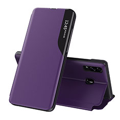 Custodia Portafoglio In Pelle Cover con Supporto QH1 per Samsung Galaxy M10S Viola