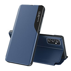 Custodia Portafoglio In Pelle Cover con Supporto QH1 per Samsung Galaxy M23 5G Blu