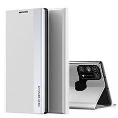 Custodia Portafoglio In Pelle Cover con Supporto QH1 per Samsung Galaxy M31 Prime Edition Bianco