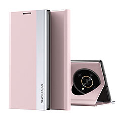 Custodia Portafoglio In Pelle Cover con Supporto QH2 per Huawei Honor Magic4 Lite 5G Oro Rosa