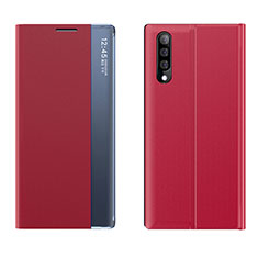 Custodia Portafoglio In Pelle Cover con Supporto QH2 per Samsung Galaxy A70S Rosso