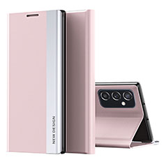 Custodia Portafoglio In Pelle Cover con Supporto QH2 per Samsung Galaxy M23 5G Oro Rosa