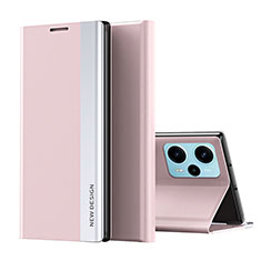 Custodia Portafoglio In Pelle Cover con Supporto QH2 per Xiaomi Poco F5 5G Oro Rosa
