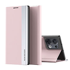 Custodia Portafoglio In Pelle Cover con Supporto QH2 per Xiaomi Redmi Note 13 5G Oro Rosa