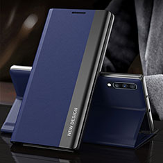 Custodia Portafoglio In Pelle Cover con Supporto QH3 per Samsung Galaxy A70 Blu