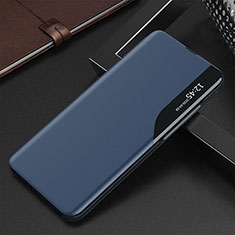 Custodia Portafoglio In Pelle Cover con Supporto QH3 per Samsung Galaxy A81 Blu