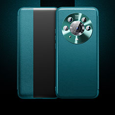 Custodia Portafoglio In Pelle Cover con Supporto QK1 per Huawei Honor Magic3 Pro 5G Verde