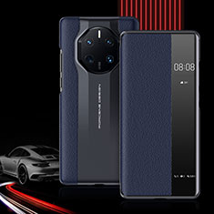 Custodia Portafoglio In Pelle Cover con Supporto QK1 per Huawei Mate 50 RS Blu