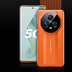 Custodia Portafoglio In Pelle Cover con Supporto QK2 per Huawei Honor Magic5 5G Arancione