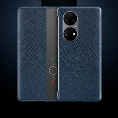 Custodia Portafoglio In Pelle Cover con Supporto QK2 per Huawei P50 Blu