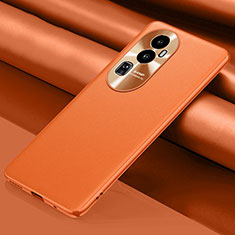 Custodia Portafoglio In Pelle Cover con Supporto QK2 per Oppo Reno10 Pro+ Plus 5G Arancione