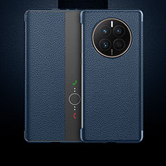 Custodia Portafoglio In Pelle Cover con Supporto QK3 per Huawei Mate 50 Blu