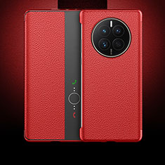 Custodia Portafoglio In Pelle Cover con Supporto QK3 per Huawei Mate 50E Rosso