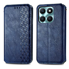 Custodia Portafoglio In Pelle Cover con Supporto S01D per Huawei Honor X6a Blu