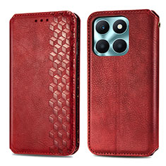 Custodia Portafoglio In Pelle Cover con Supporto S01D per Huawei Honor X6a Rosso