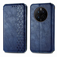 Custodia Portafoglio In Pelle Cover con Supporto S01D per Huawei Mate 50E Blu