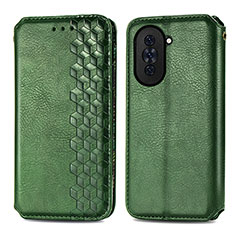 Custodia Portafoglio In Pelle Cover con Supporto S01D per Huawei Nova 10 Pro Verde