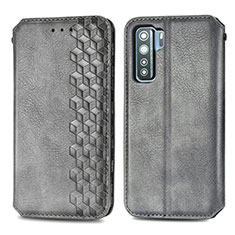 Custodia Portafoglio In Pelle Cover con Supporto S01D per Huawei Nova 7 SE 5G Grigio