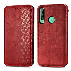 Custodia Portafoglio In Pelle Cover con Supporto S01D per Huawei P40 Lite E Rosso