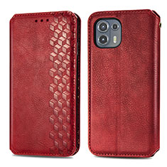Custodia Portafoglio In Pelle Cover con Supporto S01D per Motorola Moto Edge 20 Lite 5G Rosso