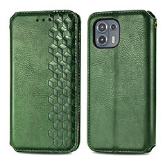 Custodia Portafoglio In Pelle Cover con Supporto S01D per Motorola Moto Edge 20 Lite 5G Verde