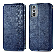 Custodia Portafoglio In Pelle Cover con Supporto S01D per Motorola Moto Edge Lite 5G Blu