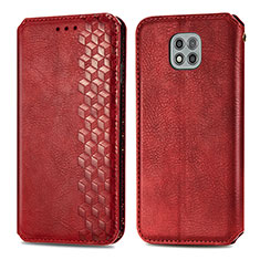Custodia Portafoglio In Pelle Cover con Supporto S01D per Motorola Moto G Power (2021) Rosso